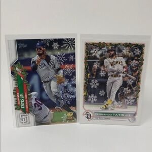 Fernando Tatis Jr. Topps Holiday Christmas Baseball Card Lot of Two